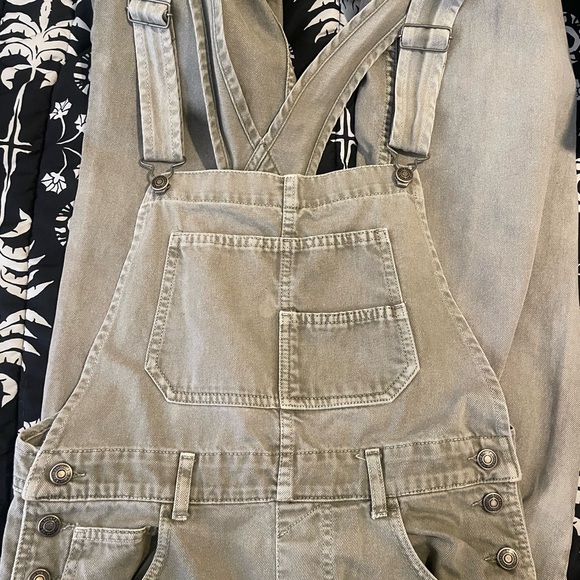 We The Free Ziggy Overalls - Light Wash Green - Picture 2 of 2